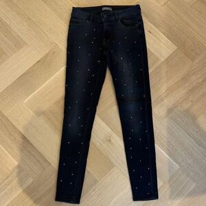 DL1961 Women's Black Skinny Jeans with Studs